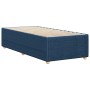 Estructura de cama sin colchón tela azul 80x200 cm