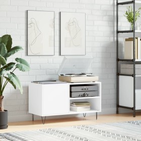 White engineered wood record cabinet 85x38x48 cm by vidaXL, CD and DVD storage - Ref: Foro24-831700, Price: 53,72 €, Discount: %