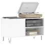 White engineered wood record cabinet 85x38x48 cm by vidaXL, CD and DVD storage - Ref: Foro24-831700, Price: 53,08 €, Discount: %