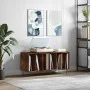 Scheibenschrank aus geräuchertem Eichensperrholz, 100 x 38 x 48 cm von vidaXL, CD- und DVD-Speicher - Ref: Foro24-831753, Pre...