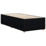 Estructura de cama sin colchón tela negro 90x190 cm