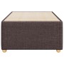 Estructura de cama sin colchón tela marrón oscuro 90x190 cm