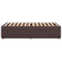 Estructura de cama sin colchón tela marrón oscuro 90x190 cm