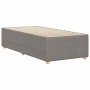 Estructura de cama sin colchón tela gris taupe 90x190 cm