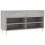 Sonoma gray engineered wood shoe bench 102x35x55 cm by vidaXL, Shoe racks and shoe organizers - Ref: Foro24-829730, Price: 54...