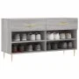 Sonoma gray engineered wood shoe bench 102x35x55 cm by vidaXL, Shoe racks and shoe organizers - Ref: Foro24-829730, Price: 54...