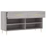 Sonoma gray engineered wood shoe bench 102x35x55 cm by vidaXL, Shoe racks and shoe organizers - Ref: Foro24-829730, Price: 54...