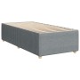 Estructura de cama sin colchón tela gris claro 90x200 cm