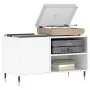 Engineered wood record storage unit in white, 85x38x48 cm by vidaXL, CD and DVD storage - Ref: Foro24-831692, Price: 53,98 €,...
