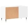 Engineered wood record storage unit in white, 85x38x48 cm by vidaXL, CD and DVD storage - Ref: Foro24-831692, Price: 53,98 €,...