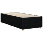 Estructura de cama sin colchón tela negro 90x200 cm