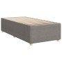 Estructura de cama sin colchón tela gris taupe 100x200 cm