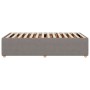 Estructura de cama sin colchón tela gris taupe 100x200 cm