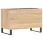 Mueble discos madera contrachapada roble Sonoma 74,5x38x48 cm de vidaXL, Almacenamiento para CD y DVD - Ref: Foro24-831735, P...