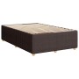 Estructura de cama sin colchón tela marrón oscuro 120x190 cm