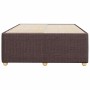 Estructura de cama sin colchón tela marrón oscuro 120x190 cm