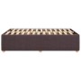 Estructura de cama sin colchón tela marrón oscuro 120x190 cm