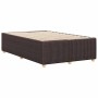 Estructura de cama sin colchón tela marrón oscuro 120x190 cm