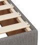 Estructura de cama sin colchón tela gris taupe 120x190 cm