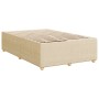Estructura de cama sin colchón tela crema 120x190 cm