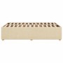 Estructura de cama sin colchón tela crema 120x190 cm