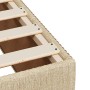 Estructura de cama sin colchón tela crema 120x190 cm