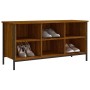 Mueble zapatero madera contrachapada roble marrón 100x35x50 cm