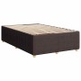 Estructura de cama sin colchón tela marrón oscuro 120x200 cm