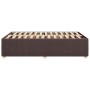 Estructura de cama sin colchón tela marrón oscuro 120x200 cm