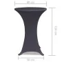 Elastic cover for table 2 units 80 cm anthracite gray by vidaXL, Covers - Ref: Foro24-131430, Price: 22,92 €, Discount: %