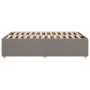 Estructura de cama sin colchón tela gris taupe 120x200 cm