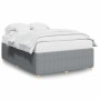 Cama sin colchón tela gris claro 140x190 cm