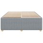 Cama sin colchón tela gris claro 140x190 cm