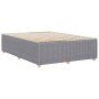 Cama sin colchón tela gris claro 140x190 cm