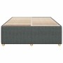 Cama sin colchón tela gris oscuro 140x190 cm