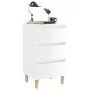 Nightstand wooden legs 2 pcs glossy white 40x35x69 cm by vidaXL, Nightstands - Ref: Foro24-805900, Price: 107,47 €, Discount: %