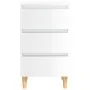 Nightstand wooden legs 2 pcs glossy white 40x35x69 cm by vidaXL, Nightstands - Ref: Foro24-805900, Price: 107,47 €, Discount: %