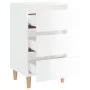 Nightstand wooden legs 2 pcs glossy white 40x35x69 cm by vidaXL, Nightstands - Ref: Foro24-805900, Price: 107,47 €, Discount: %