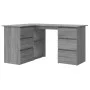 Sonoma Eckschreibtisch aus grauem Sperrholz 145x100x76 cm von vidaXL, Schreibtische - Ref: Foro24-815442, Preis: 193,00 €, Ra...