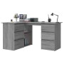 Sonoma Eckschreibtisch aus grauem Sperrholz 145x100x76 cm von vidaXL, Schreibtische - Ref: Foro24-815442, Preis: 183,00 €, Ra...