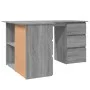 Sonoma Eckschreibtisch aus grauem Sperrholz 145x100x76 cm von vidaXL, Schreibtische - Ref: Foro24-815442, Preis: 193,00 €, Ra...