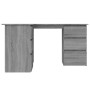 Sonoma Eckschreibtisch aus grauem Sperrholz 145x100x76 cm von vidaXL, Schreibtische - Ref: Foro24-815442, Preis: 183,00 €, Ra...