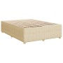 Cama sin colchón tela color crema 140x190 cm