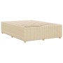Cama sin colchón tela color crema 140x190 cm