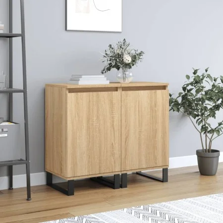 Aparadores 2 uds madera de ingeniería roble Sonoma 40x35x70 cm de vidaXL, Aparadores - Ref: Foro24-831075, Precio: 80,05 €, D...