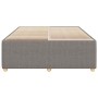 Cama sin colchón tela gris taupe 140x200 cm