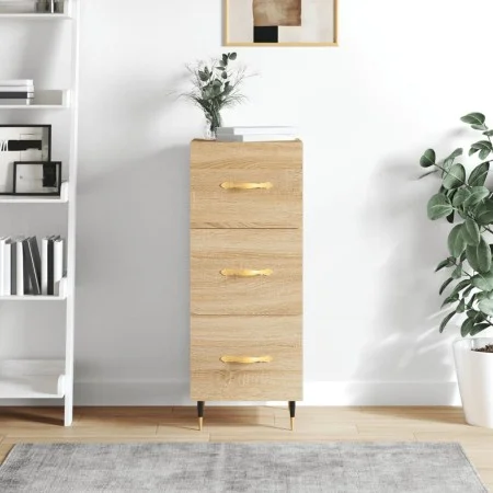 Aparador madera contrachapada color roble Sonoma 34,5x34x90 cm de vidaXL, Aparadores - Ref: Foro24-828583, Precio: 67,25 €, D...