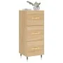 Aparador madera contrachapada color roble Sonoma 34,5x34x90 cm de vidaXL, Aparadores - Ref: Foro24-828583, Precio: 67,25 €, D...