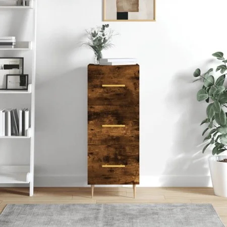 Sideboard aus geräuchertem Eichenholzwerkstoff, 34,5 x 34 x 90 cm von vidaXL, Sideboards - Ref: Foro24-828593, Preis: 67,99 €...