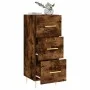 Sideboard aus geräuchertem Eichenholzwerkstoff, 34,5 x 34 x 90 cm von vidaXL, Sideboards - Ref: Foro24-828593, Preis: 67,99 €...